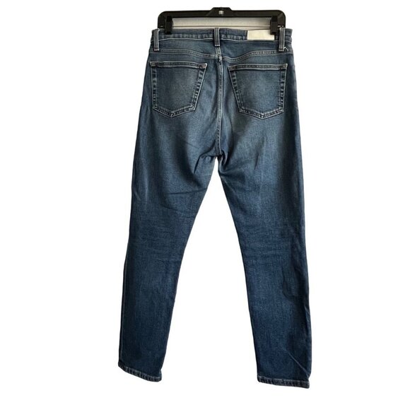 Re/Done Originals High Rise‎ Ankle Crop Jeans Midnight Blue Size 28 - Picture 4 of 11